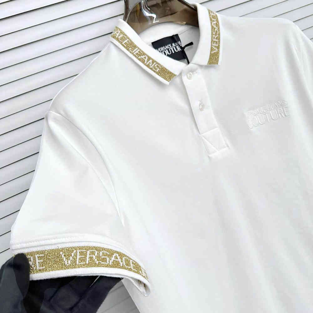 Versace White Premium Quality Polo T-shirt-thumb-2
