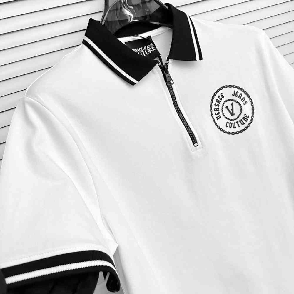 Versace White Premium Quality Polo T-shirt-thumb-1