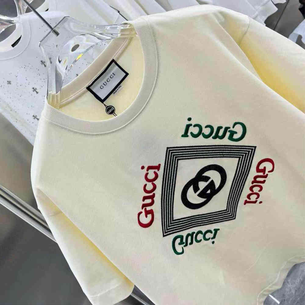 Gucci Cream Premium Quality Polo T-shirt-thumb-2