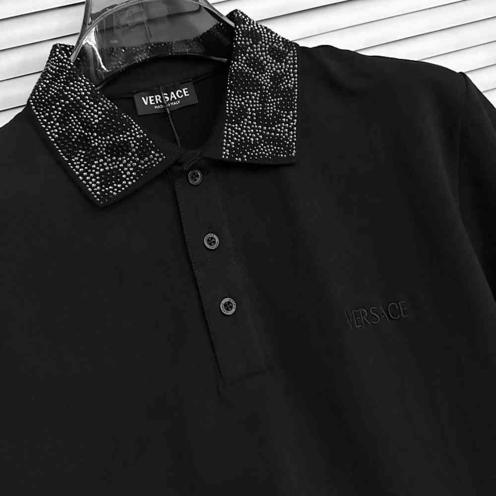 Versace Black Premium Quality Polo T-shirt-1