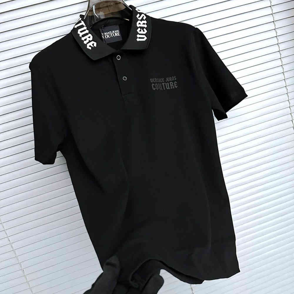 Black Versace White Premium Quality Polo T-shirt
