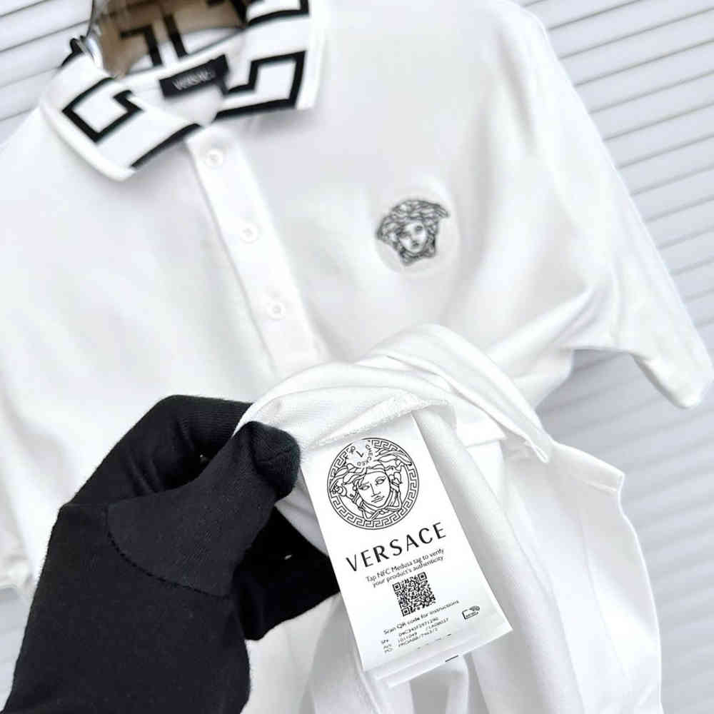 Versace White Premium Quality Polo T-shirt-1