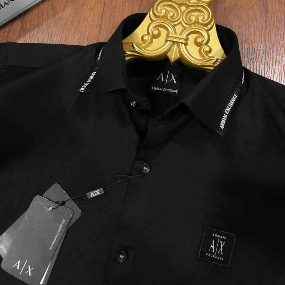 Armani Exchange Black Premium Qualiy Cotton Shirt-1