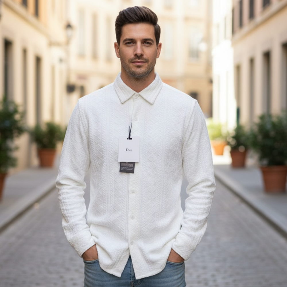 White Dior Brown Premium Quality Shirt