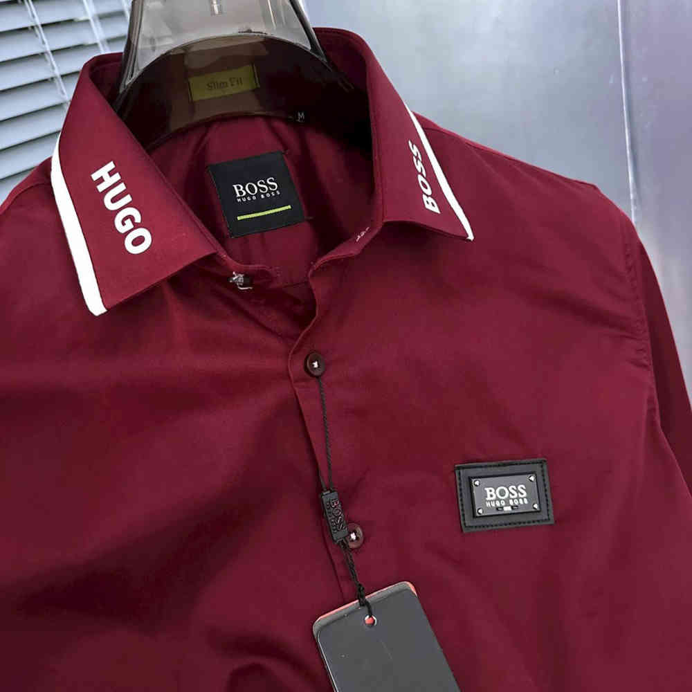 Hugo Boss Wine Premium Quality Shirt-2