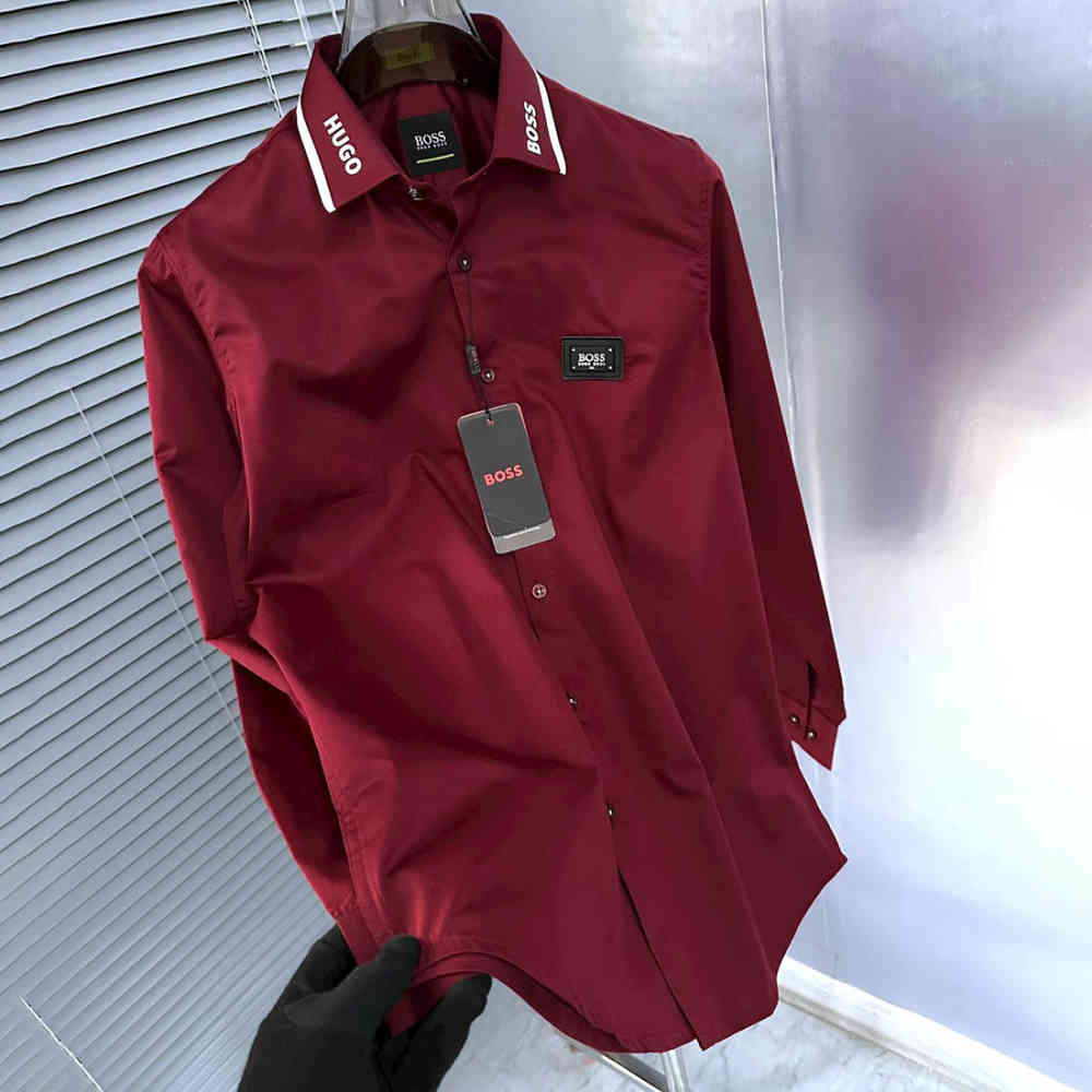 Hugo Boss Wine Premium Quality Shirt-1