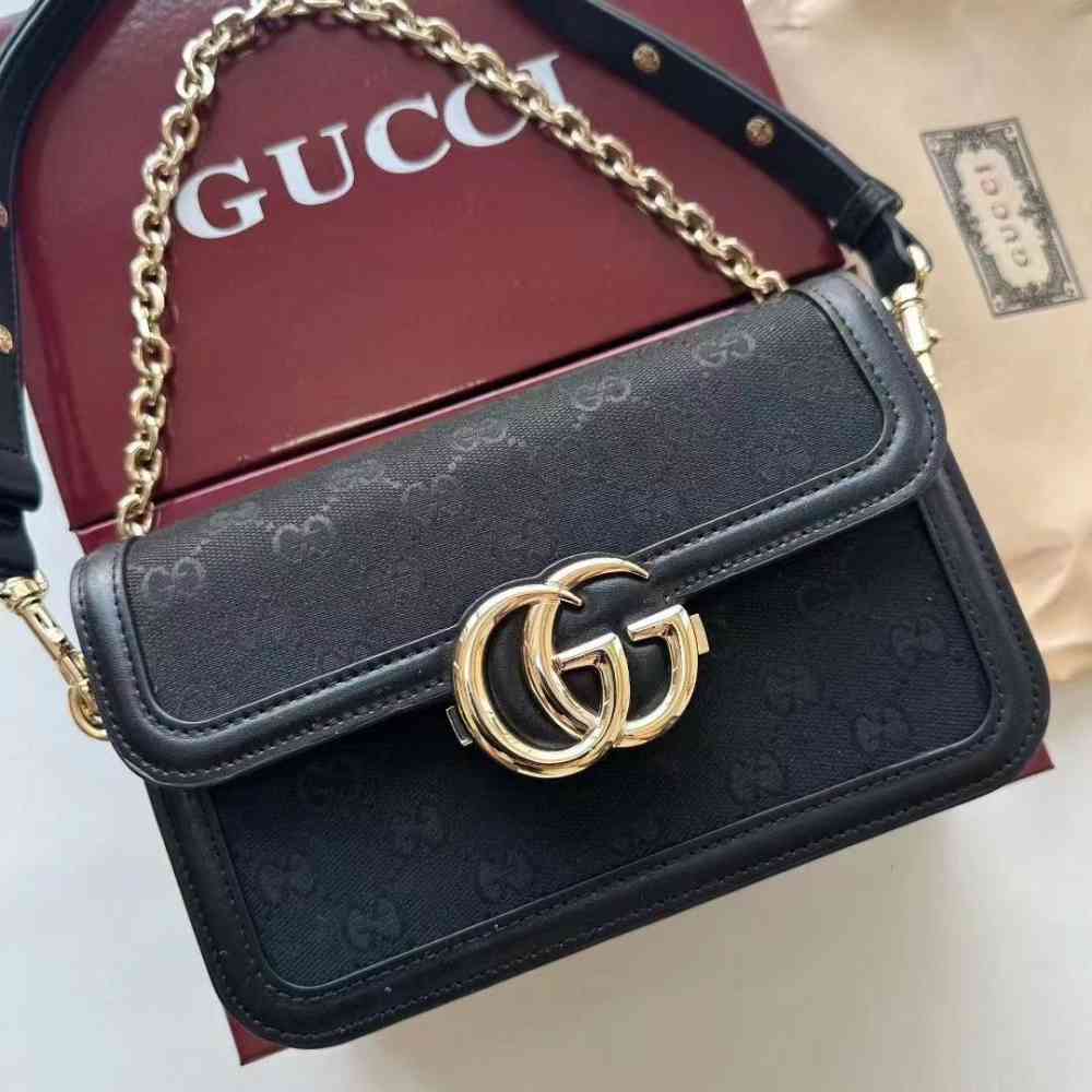 Gucci GG Milano Top Handle Black Sling Bag-thumb-0
