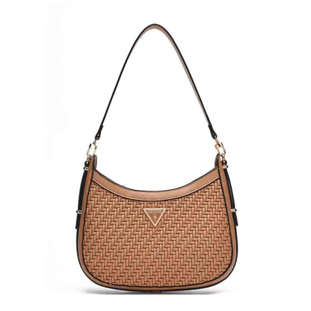 Brown Guess Noelle Black Shoulder Bag