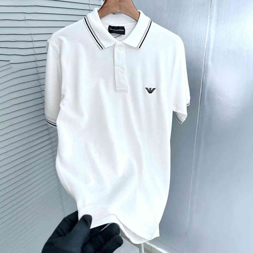 Armani Exchange White Premium Quality Polo T-Shirt-thumb-0