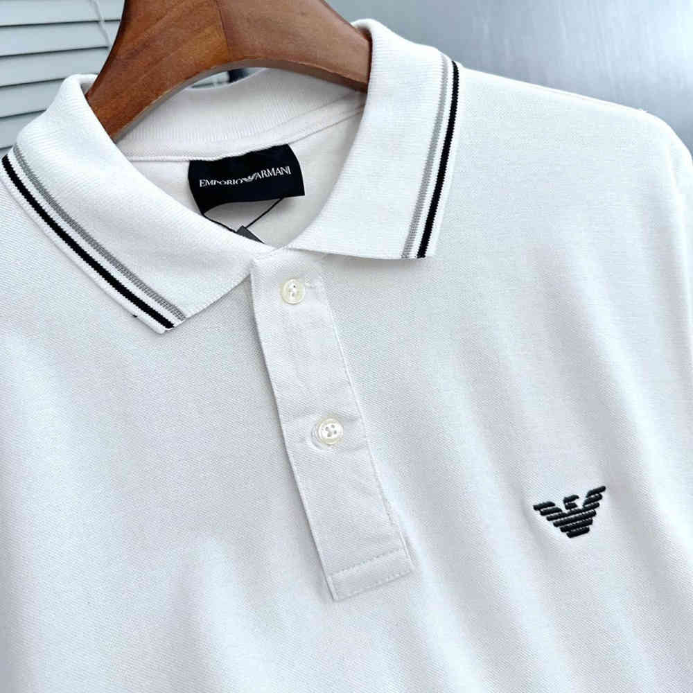 Armani Exchange White Premium Quality Polo T-Shirt-thumb-2