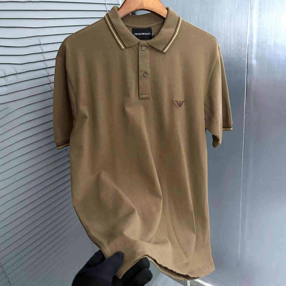 Brown Armani Exchange White Premium Quality Polo T-Shirt