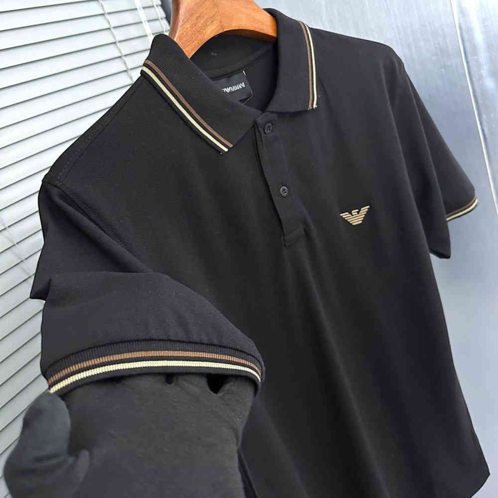 Armani Exchange Black Premium Quality Polo T-Shirt-thumb-1