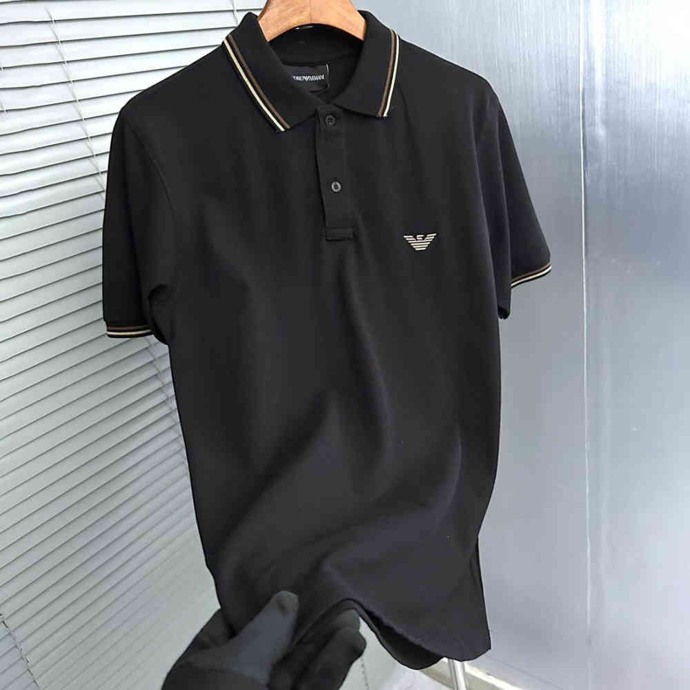 Black Armani Exchange White Premium Quality Polo T-Shirt