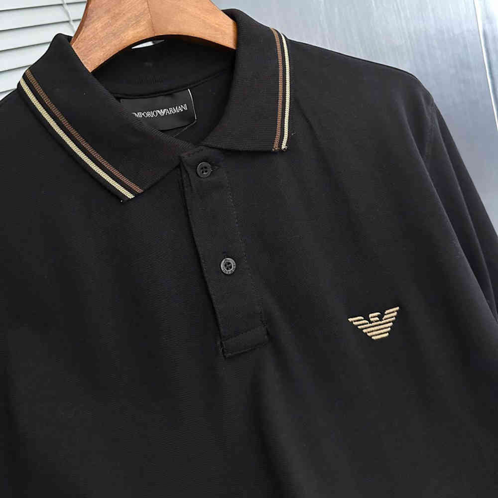 Armani Exchange Black Premium Quality Polo T-Shirt-thumb-2