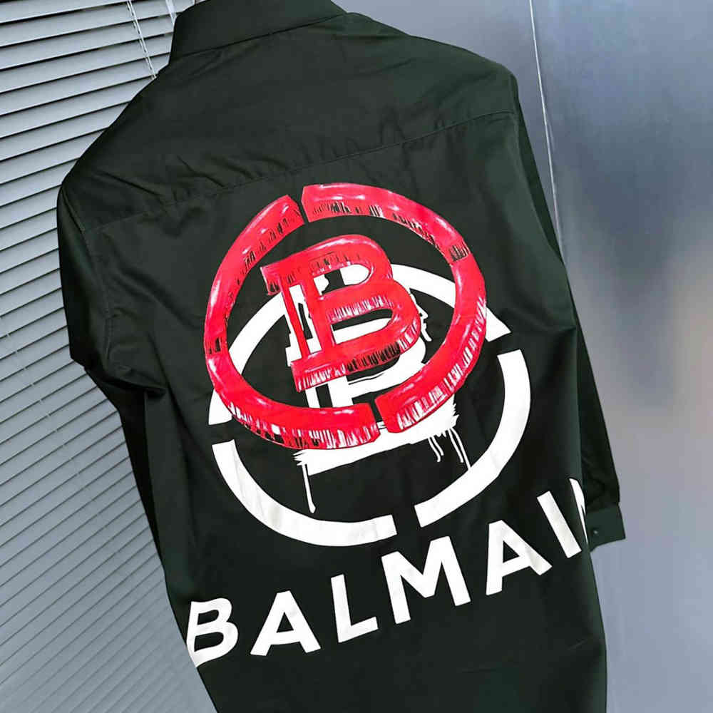 Balmain Embroidered Green Premium Cotton Shirt-3