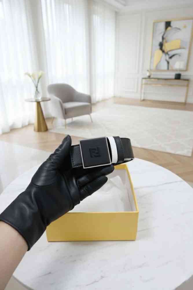 Fendi Black Premium Quality Authentic Belt-4