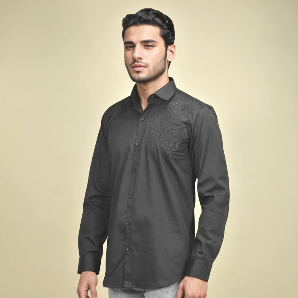 Black Balmain White Premium Quality Shirt