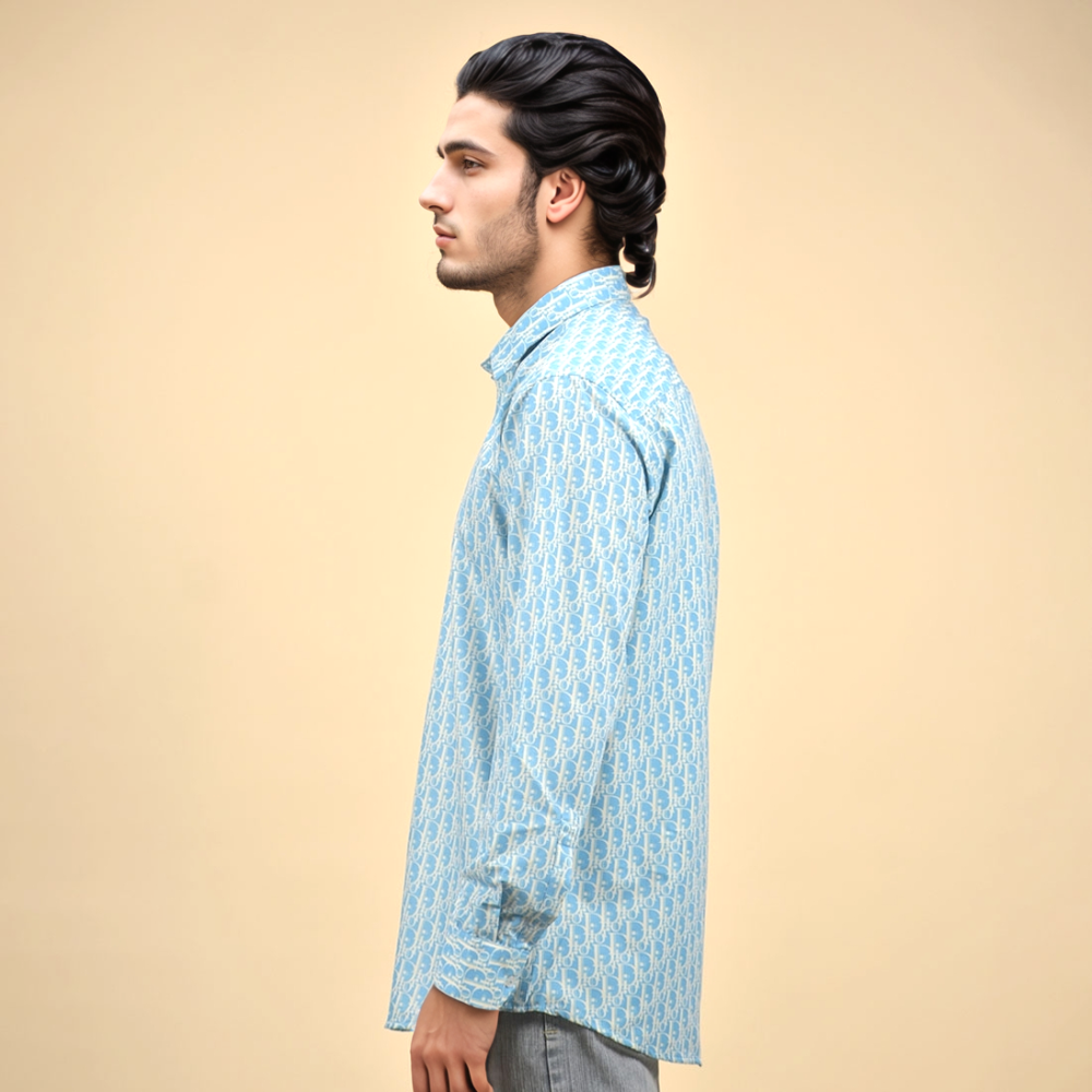 Dior Sky Blue Premium Quality Shirt-2