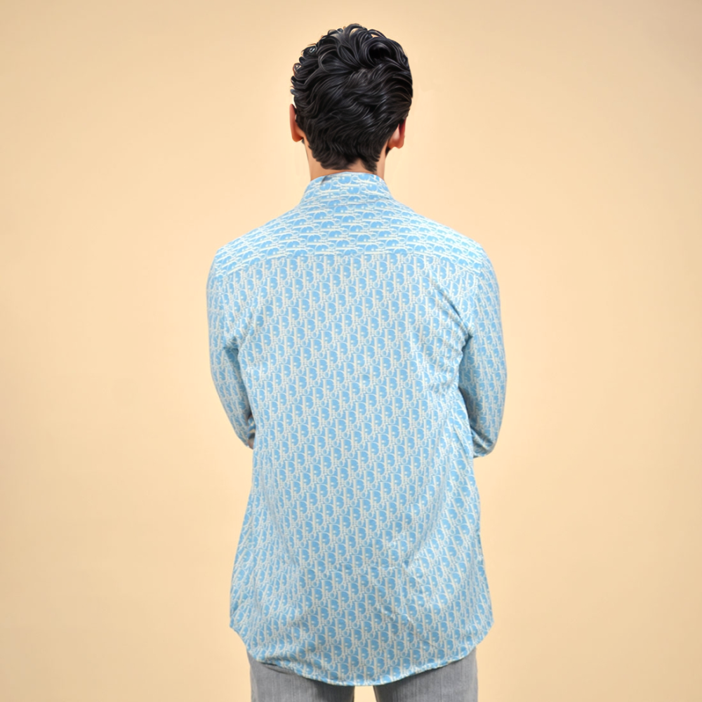 Dior Sky Blue Premium Quality Shirt-3