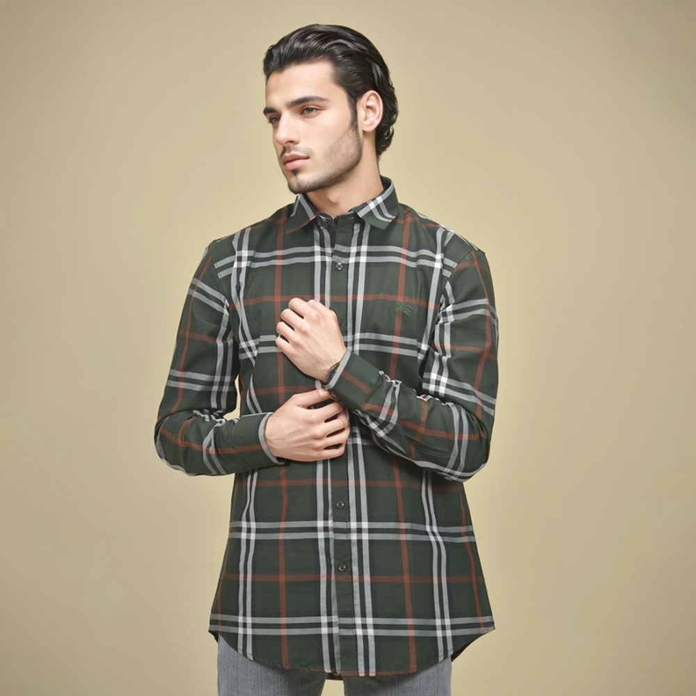 Burberry Green Premium Quality Shirt-1