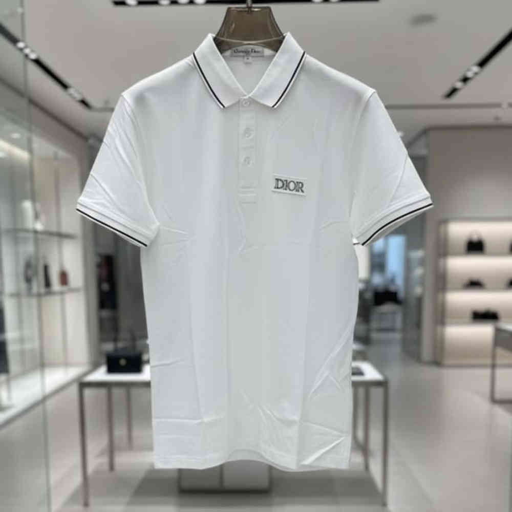 Dior White Premium Quality Polo T-Shirt-thumb-2