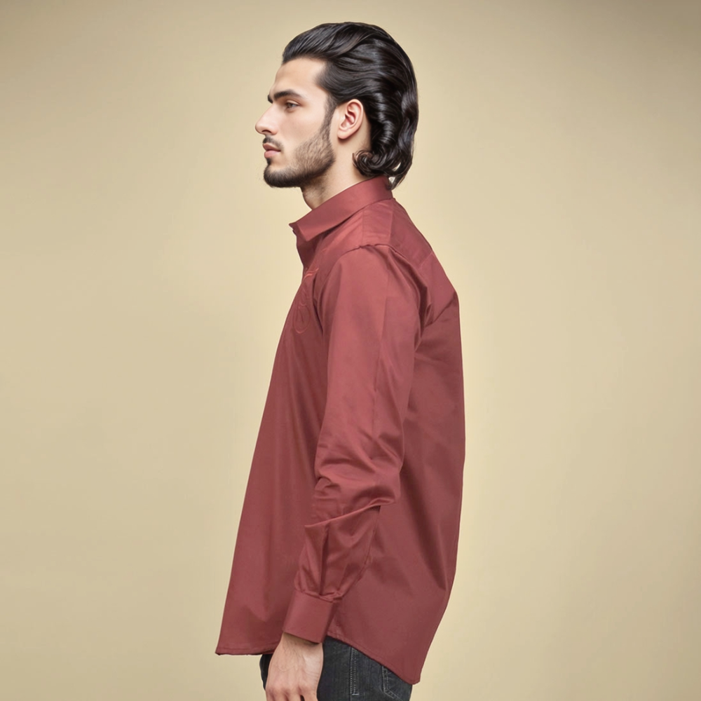 Gucci Bee Embroidered Wine Premium Shirt-2