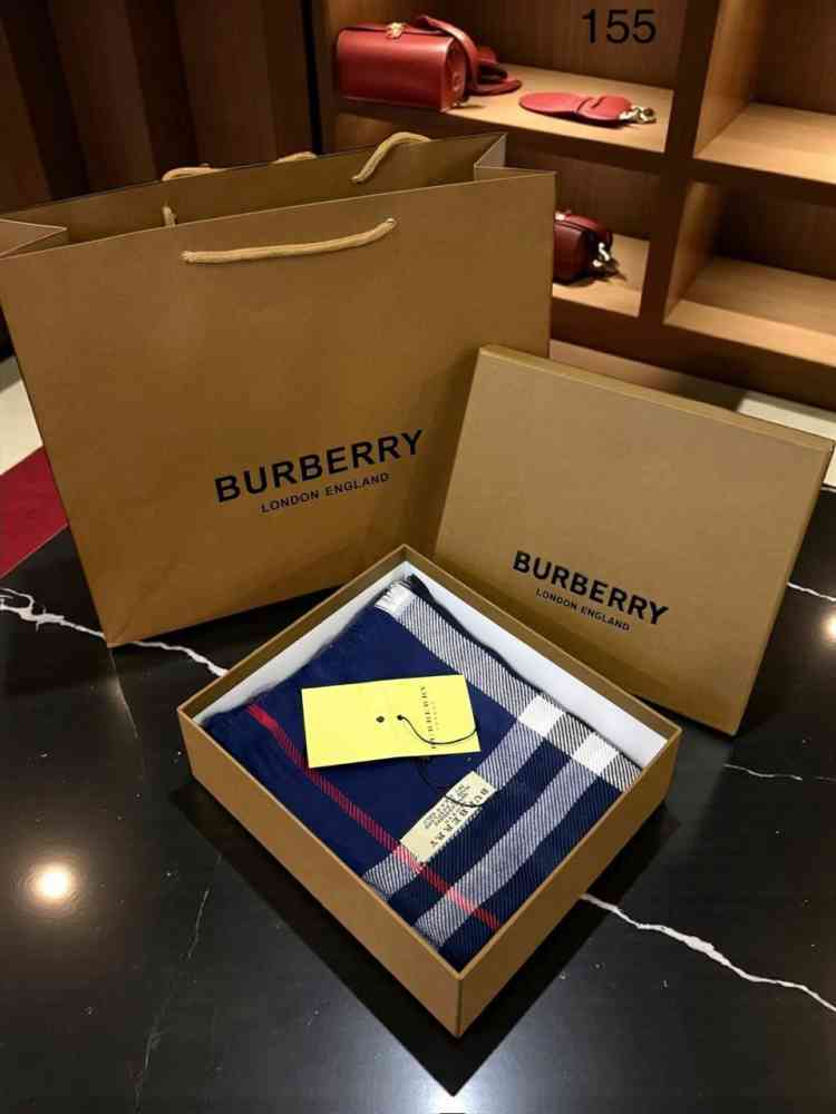 Burberry Check Cashmere Blue Stole-1