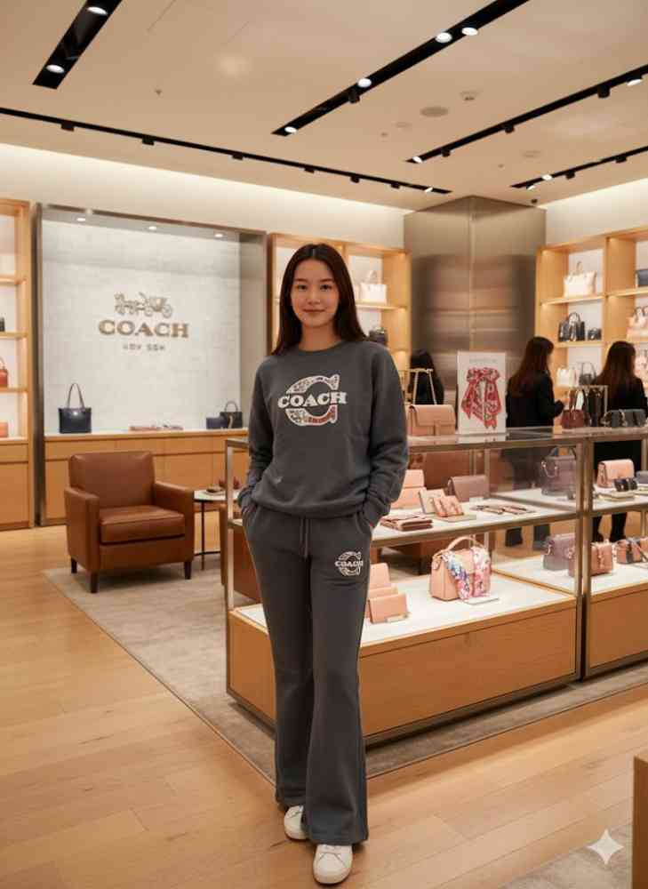 Coach Dark Grey Green Premium Quality Co-ord Set-1