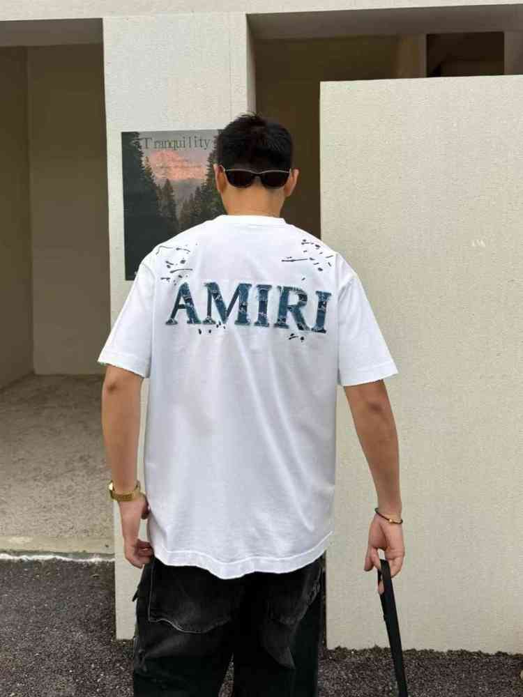 Amiri White Premium Quality Baggy Fit T-shirt-1