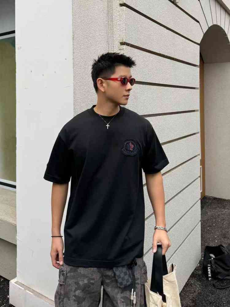 Moncler Black Premium Quality Baggy FIt T-shirt-5