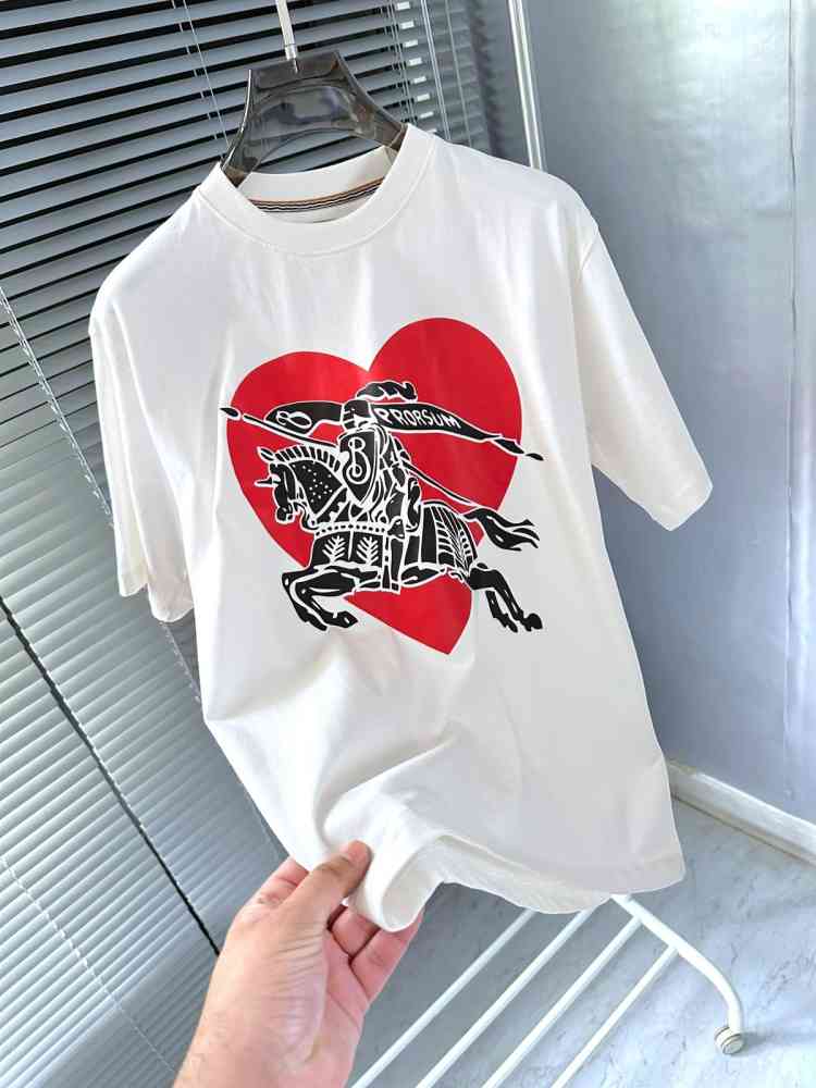 Burberry White Premium Exclusive Polo T-shirt-thumb-1