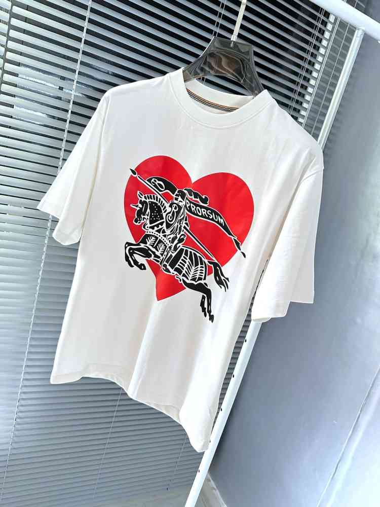 Burberry White Premium Exclusive Polo T-shirt-thumb-3