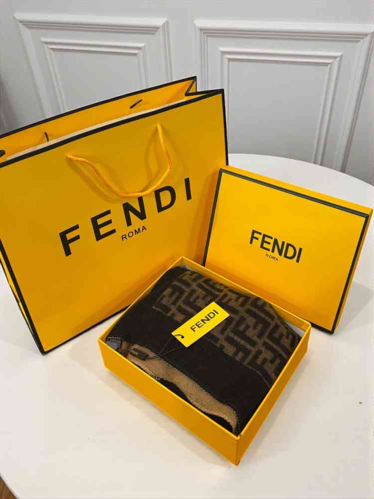 Fendi Brown Premium Quality With Pocket Stole-thumb-2