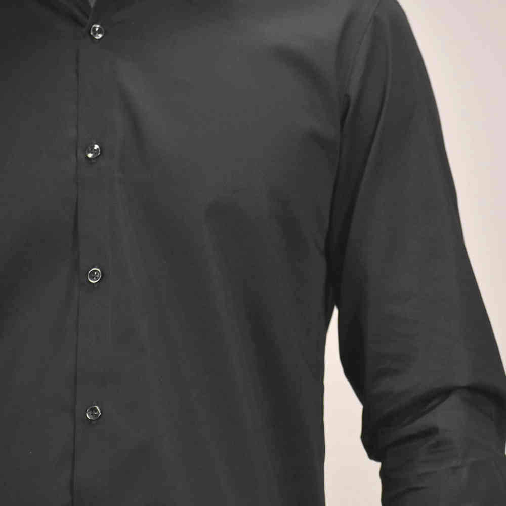 Armani Exchange Black Premium Plain Shirt-5