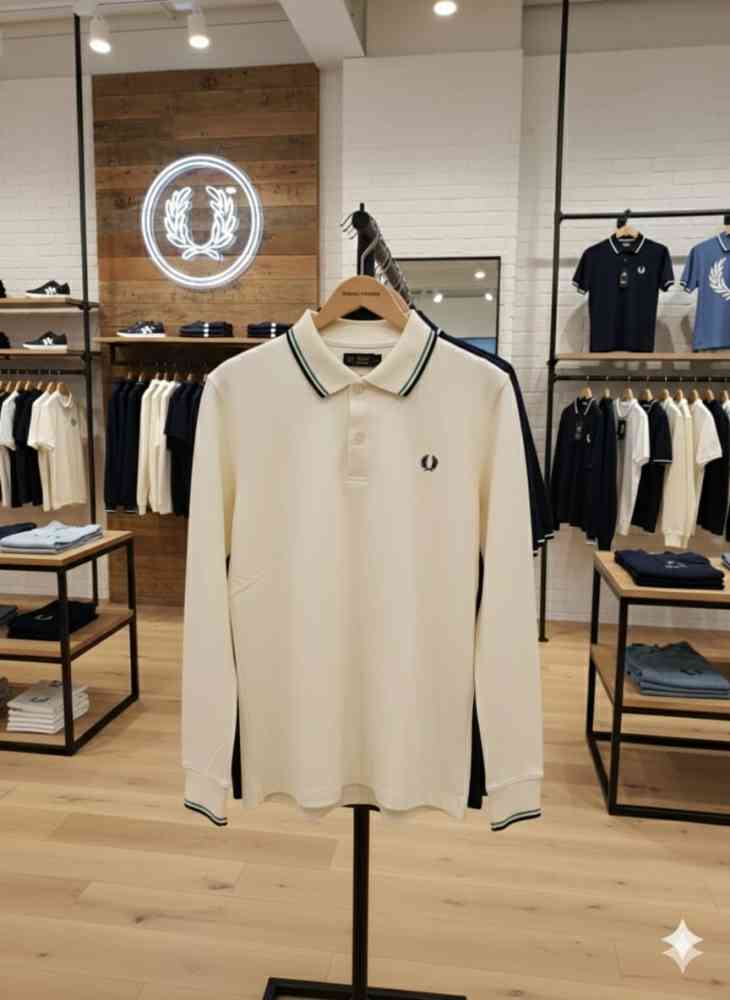 Fred Perry Embroidered logo White Premium T-shirt-thumb-1