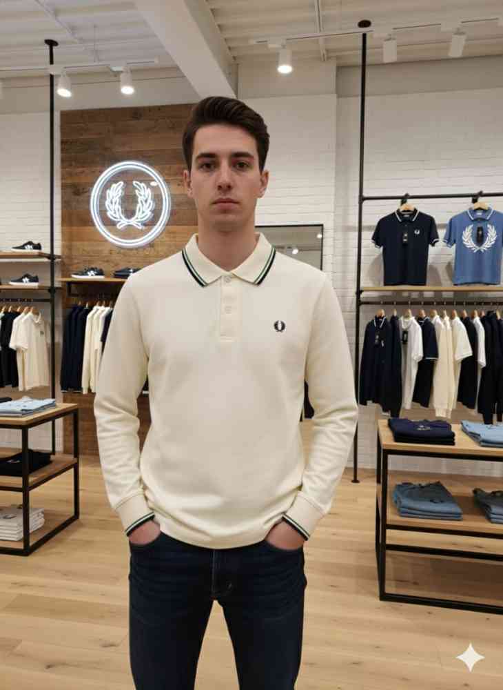 Fred Perry Embroidered logo White Premium T-shirt-thumb-0