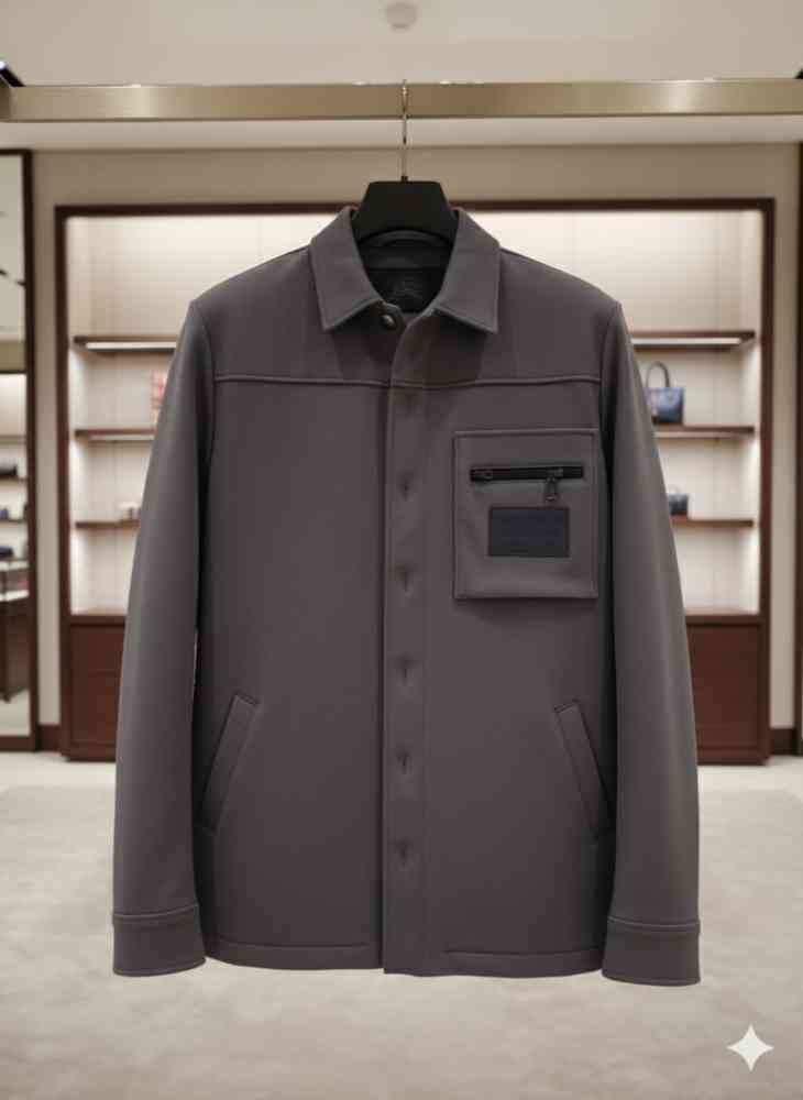 Burberry Dark Grey Premium Quality Warm Shirt-6