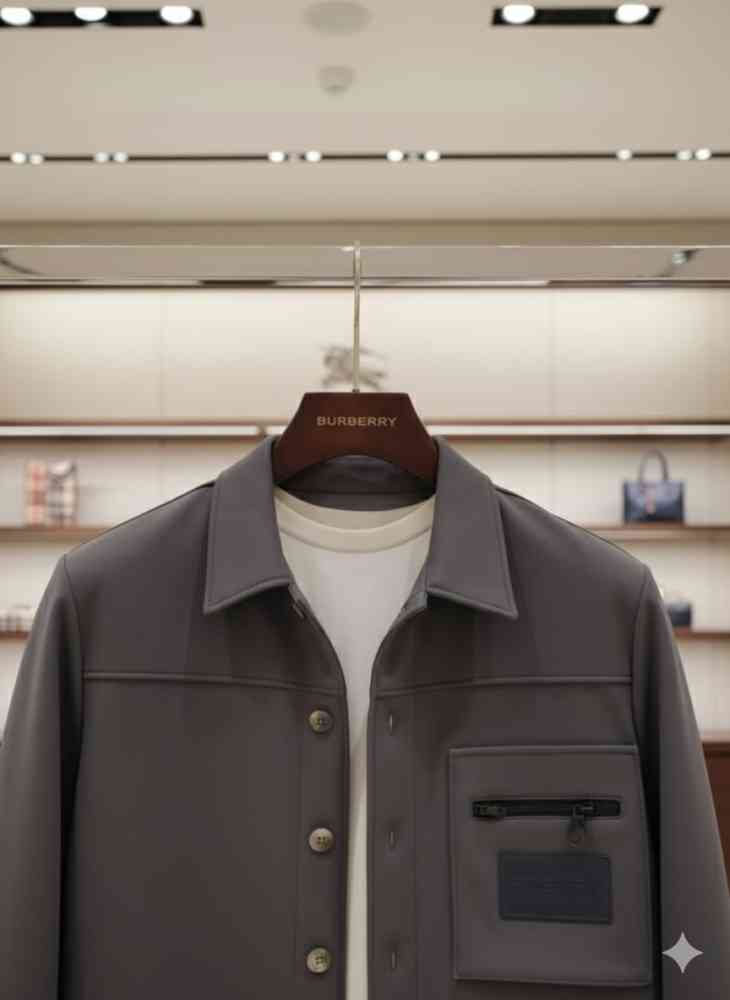 Burberry Dark Grey Premium Quality Warm Shirt-1