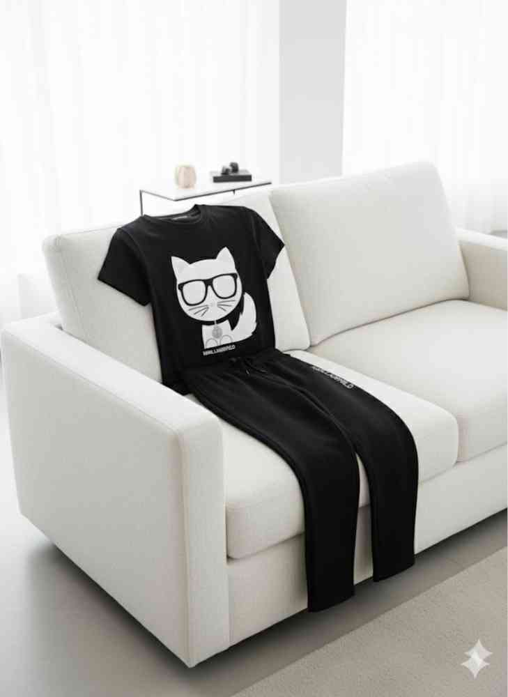 Karl Lagerfeld Black Premium Co-ord Set-2