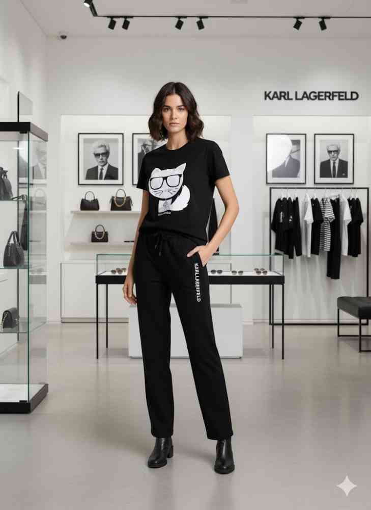 Black Karl Lagerfeld Brown Premium Co-ord Set
