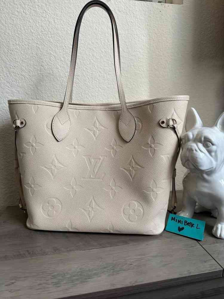 Louis Vuitton Neverfull White Shoulder Bag-2