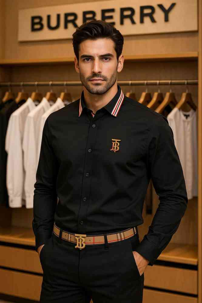 Black Burberry Rose Premium Quality Shirt