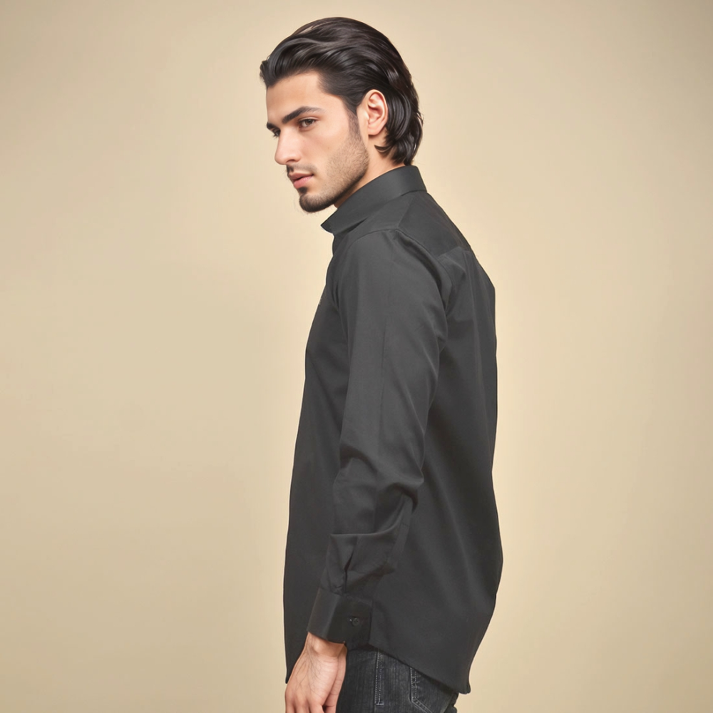 Armani Exchange logo Print Black Premium Shirt-2