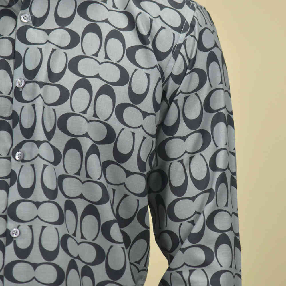 Coach Monogram Printed Grey Premium Shirt-4