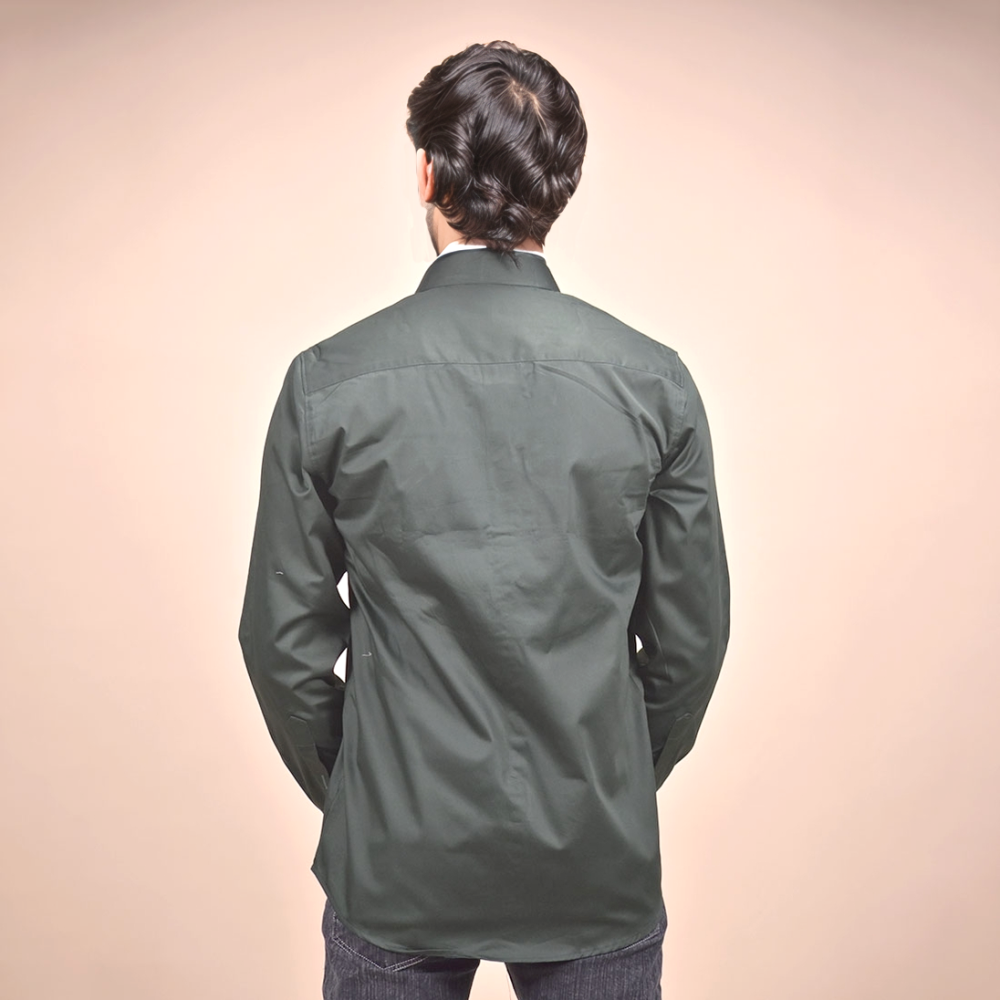 Balmain Embroidered logo Green Premium Shirt-3