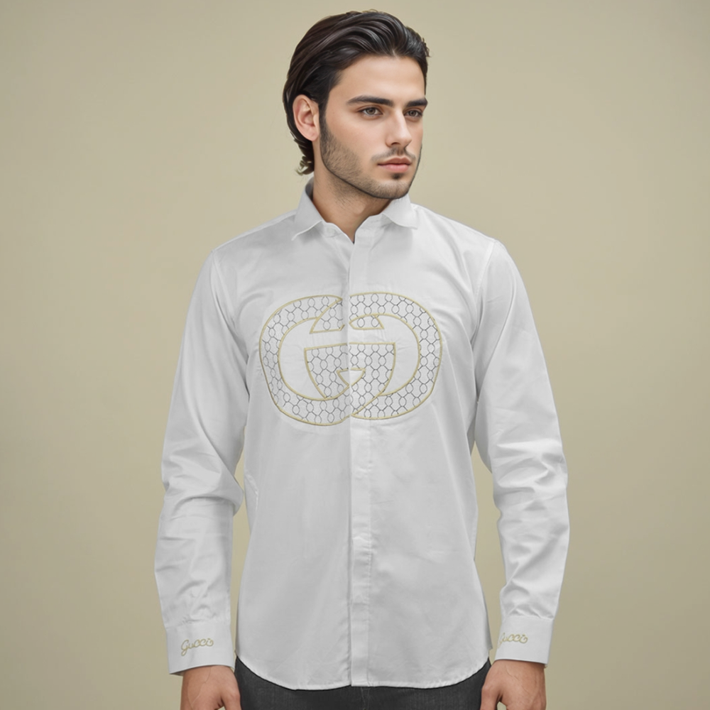 Gucci White Premium Quality Shirt-1