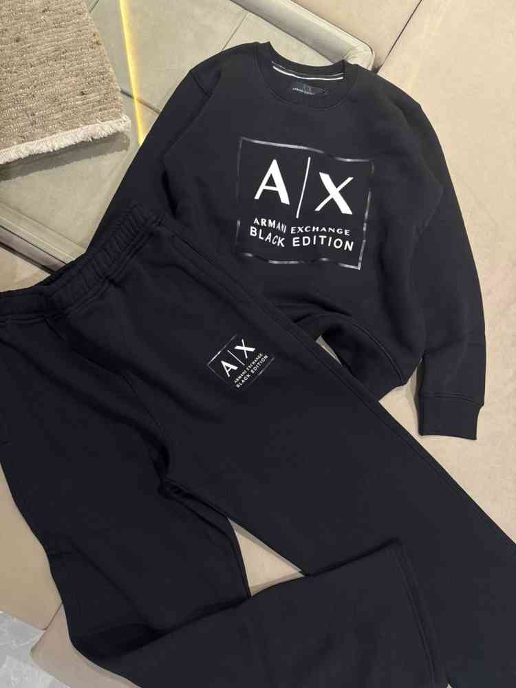 Armani Exchange Black Premium Quality Co-ord Set-2