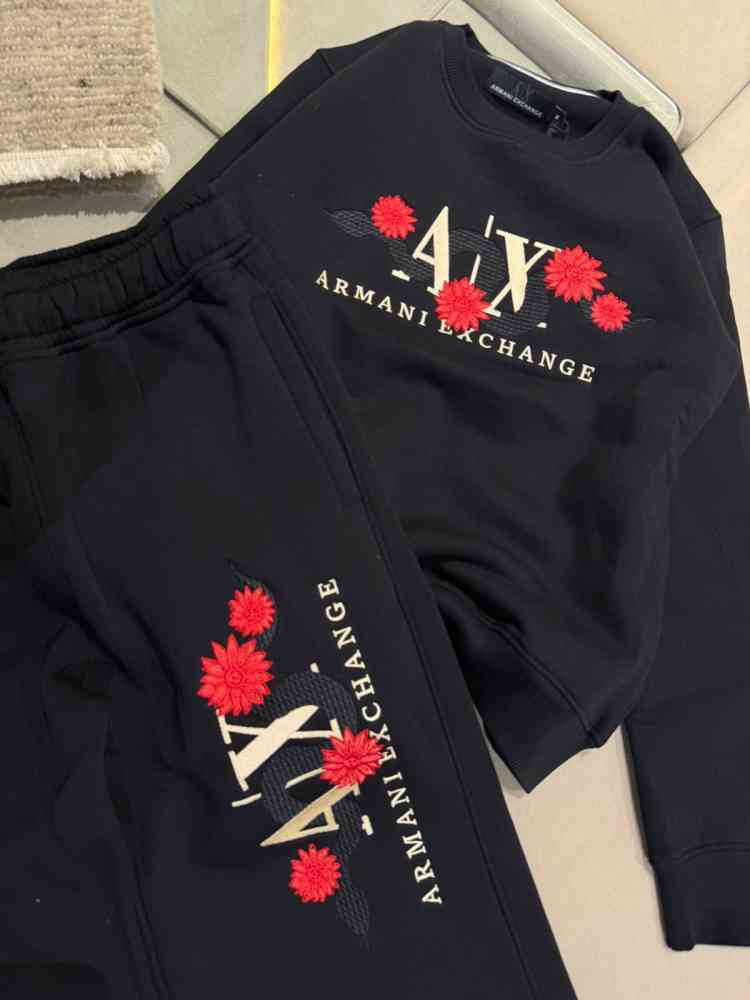 Armani Exchange Black Premium Quality Co-ord Set-3