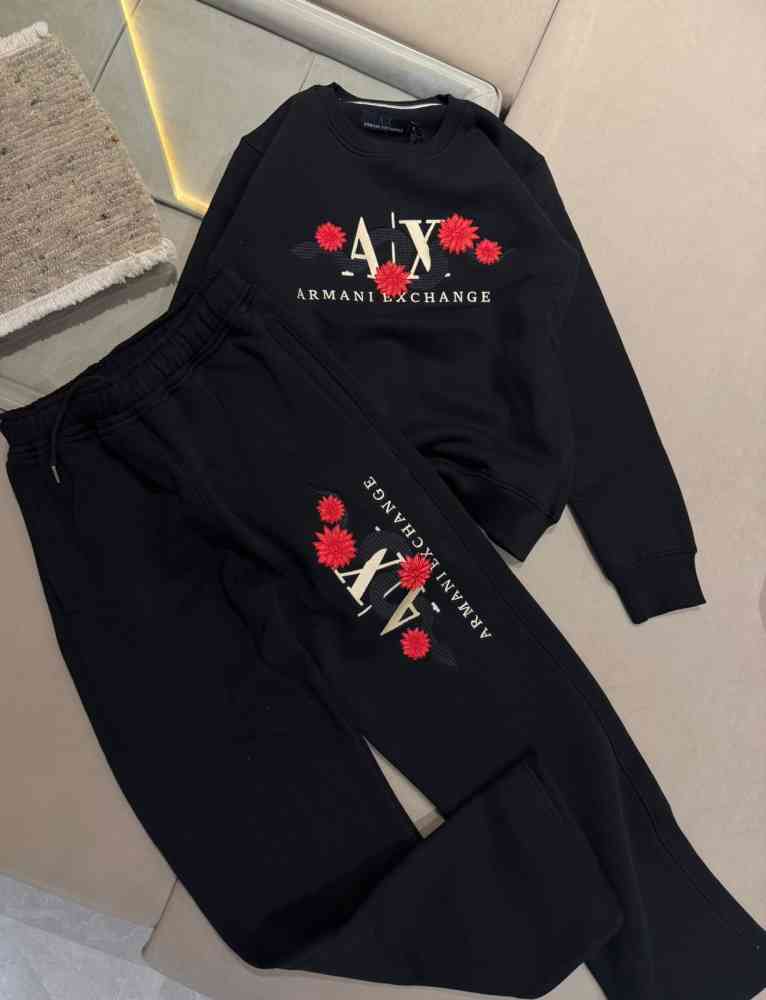 Armani Exchange Black Premium Quality Co-ord Set-4