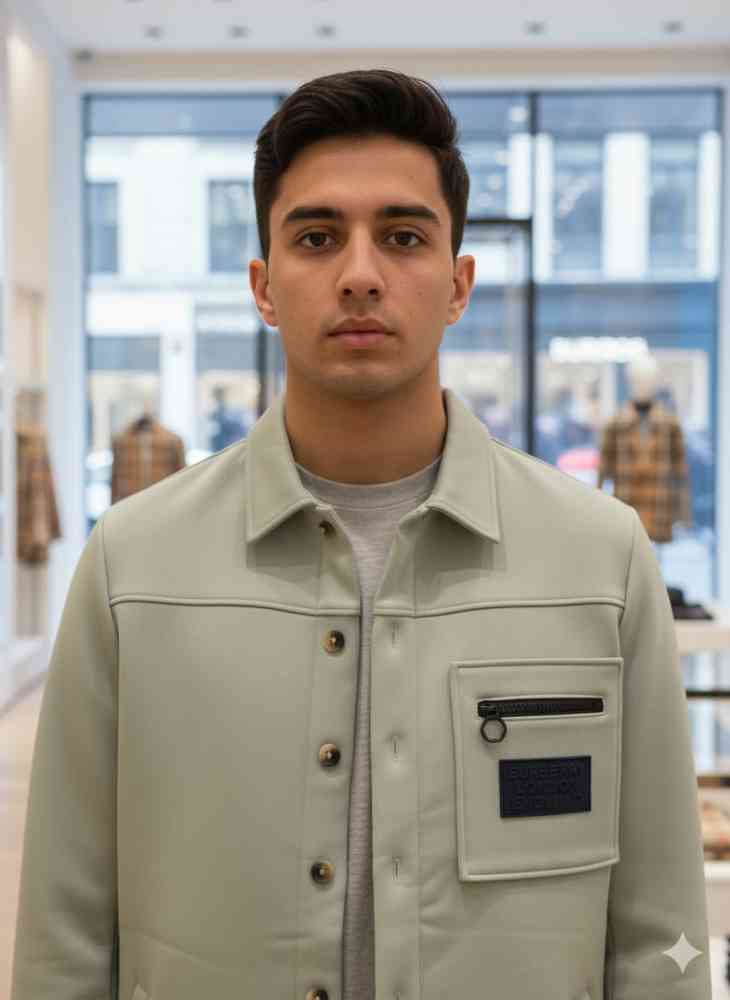 Burberry Grey Premium Quality Warm Shirt-1